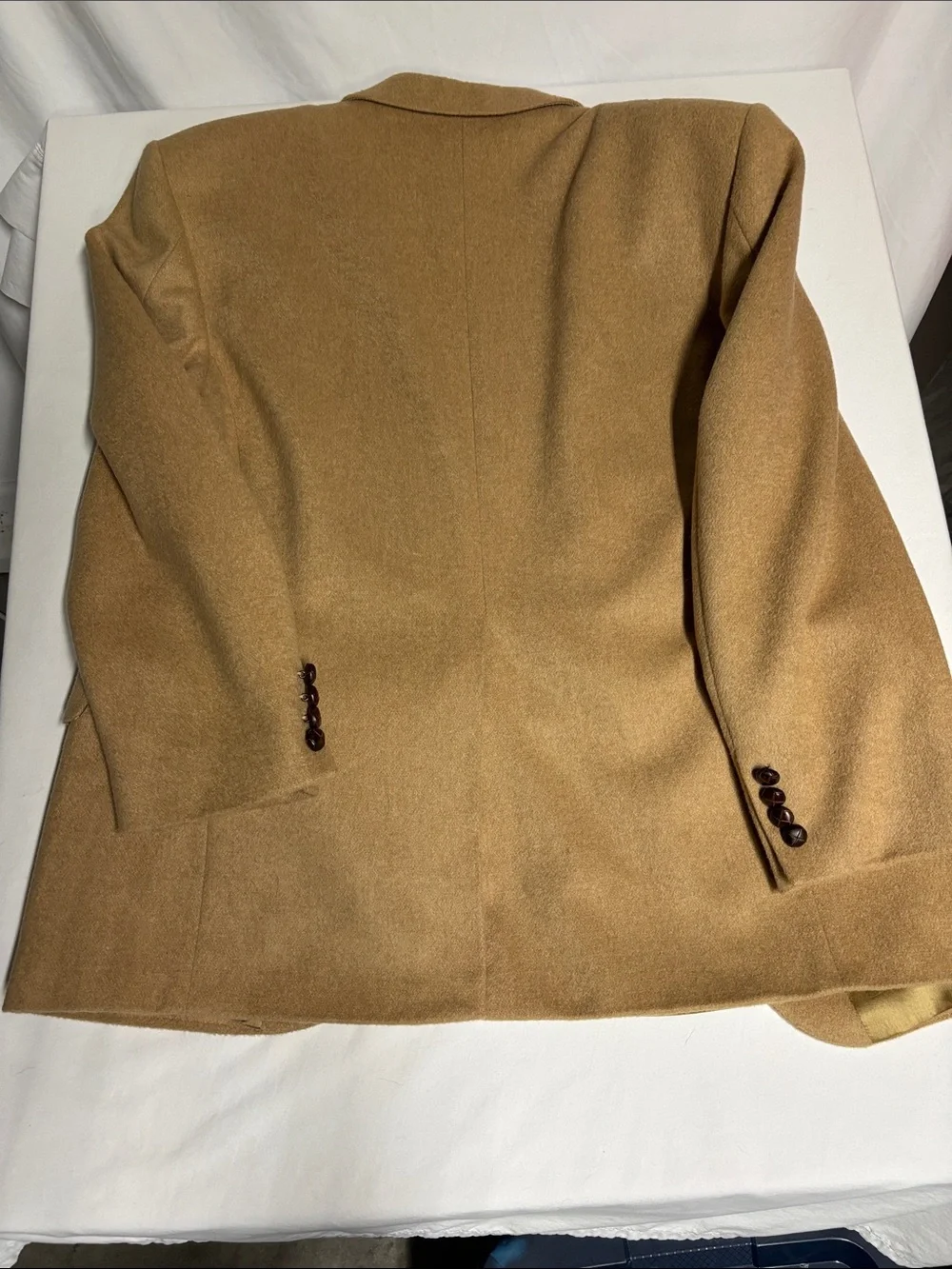 Men’s 44R 100% Camel Hair Blazer Sport Coat Tan Two Button Czech Republic